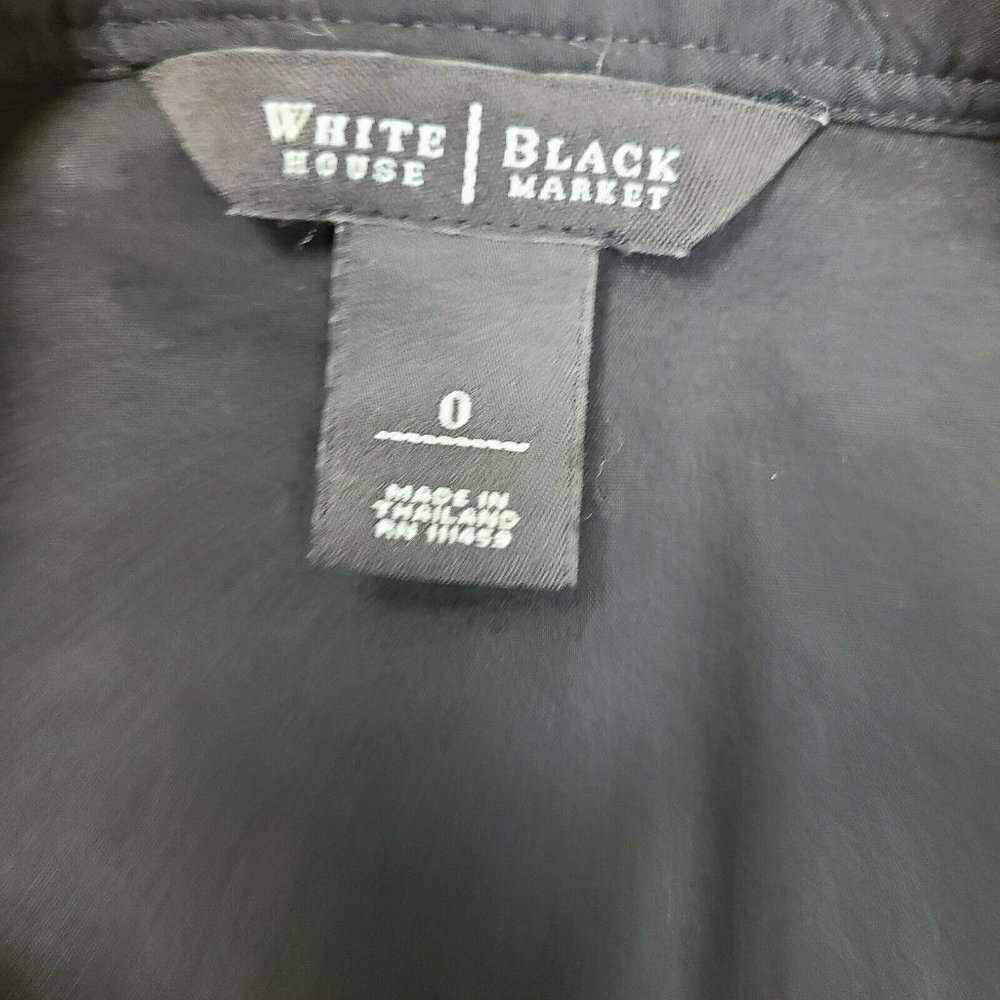 WHITE HOUSE BLACK MARKET Ruffle Sleeveless Button Down Top Womens Size 0 - Picture 2 of 4